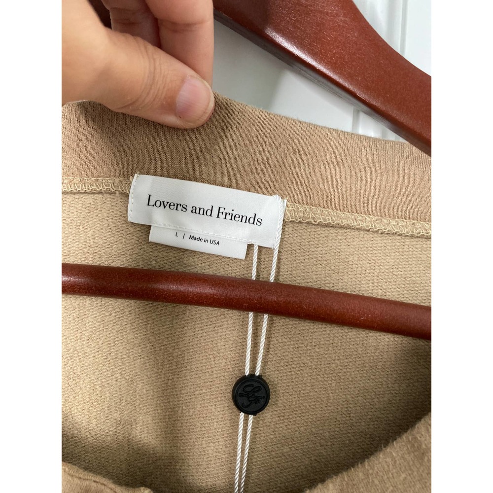 Lovers and Friends Hailey Henley Sweatshirt Brown - Picture 4 of 7